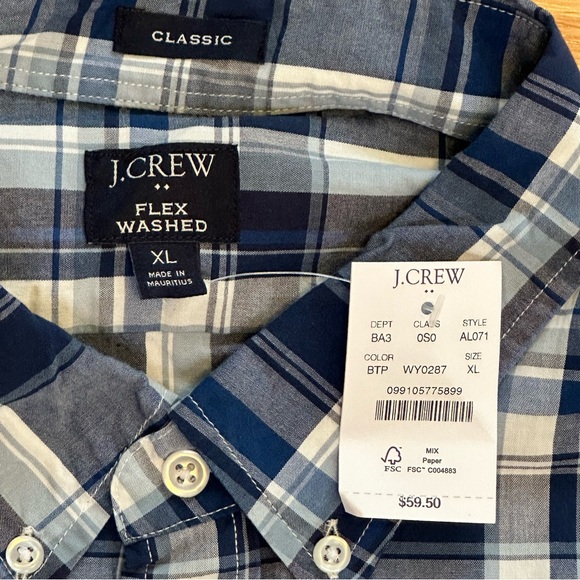 J. Crew Men’s Classic Flex Washed Shirt - Picture 2 of 3